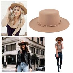 Super Stylish And On Trend! This Hat Will Make Your Look! Must Have And Perfect To Finish Off Your Look. Pair With Jeans And Any Layered Outfit! Flat Brim Hat Outfit, Brim Hat Outfit, Layered Outfit, Corduroy Bucket Hat, Tie Dye Bucket Hat, Flat Brim Hat, Pastel Tie Dye, Layering Outfits, Knit Beanie Hat