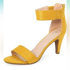 Sole Material Suede Outer Material Suede Closure Type Zip About This Item Suede Sole Yellow Sandals With Low Heel And Heel Strap, Yellow Sandals With Heel Strap And Low Heel, Summer Yellow Ankle-high Heels, Yellow Heels With Ankle Strap And Heel Strap, Yellow Heels With Ankle Strap, Yellow High Heel Sandals With Heel Loop, Yellow Ankle Strap Heels With Heel Loop, Yellow Heels With Ankle Strap And Heel Loop, Yellow Open Heel Shoes With Heel Loop