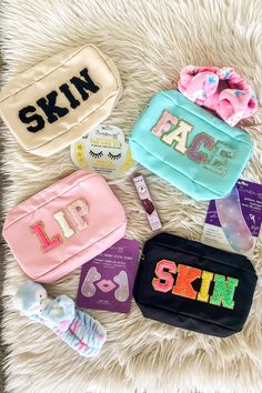 Pick your word, pick the color of your bag! Examples: Kids name, FACE, MASK, SH!T, SKIN, POOL, HAIR, BABY, EYES Up to 4 letters Bag zips up. Perfect for makeup, lip collection, eye shadows, pool stuff, sunscreen, bridal parties, you name it!! READ: BE SURE TO LEAVE A NOTE AT CHECKOUT with the word you’d like on your bag! ANY WORD UP TO 4 letters. If I can accommodate patch colors, I will so give me a couple options. Custom orders are final sale! Lip Collection, Pool Hair, Pool Stuff, Letter Bag, Baby Eyes, Your Word, Bridal Parties, Word Up, Eye Shadows