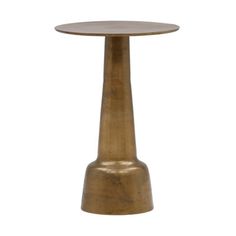 a small table with a wooden top on a white background in the style of an obelisk