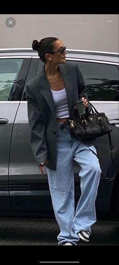 Neue Outfits, Outfit Jeans, Looks Street Style, Cooler Look, Mode Inspo, Looks Chic, Blazer Outfits, Fashion Streetwear, 가을 패션