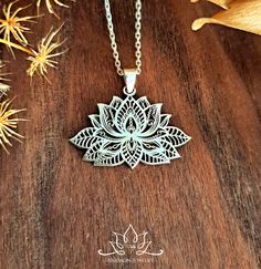 "Lotus Flower Handmade 925 Sterling Silver Necklace Lotus Flower Necklace is carefully produced in our workshop as handmade. Our jewelry, which will add art and elegance to your life, is a great choice for you and your loved ones. ⭐Also you can buy many products much cheaper with the \"Buy 2 Get 20% ◼️ Buy 3 Get 30% ◼️ Buy 4 Get 40% ◼️ Buy 5 Get 50% DISCOUNT ON CART\" campaign, which is valid on all our products. Lotus Flower Necklace * All our jewelry is custom made by hand with care in our wor Elegant Nickel-free Jewelry For Meditation, Spiritual Filigree Flower Pendant Necklace, Spiritual Necklace With Flower Pendant And Intricate Design, Spiritual Sterling Silver Jewelry With Birth Flower, Handmade Spiritual Jewelry With Flower Pendant, Spiritual Flower Pendant Necklace Gift, Silver Engraved Nature-inspired Necklace, Sterling Silver Birth Flower Necklaces, Bohemian Sterling Silver Flower Necklace