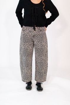 Make a bold statement with the Nona Leopard Barrel Pants, the perfect mix of comfort and fund. Featuring an eye-catching leopard print and a trendy barrel-leg silhouette, these pants are designed for effortless style. With their relaxed fit and versatile appeal, they’re a must-have for adding flair to your wardrobe. Key Features: Leopard print for a fierce, fashion-forward look Barrel-leg silhouette for a modern, on-trend fit Relaxed fit for all-day comfort Perfect for casual outings, cozy days, Barrel Pants, Fierce Fashion, Formal Shoes, Fashion Forward, Leopard Print