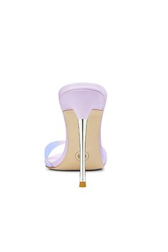 Modern Open Toe Fitted Heels, Modern Fitted Sandals With Almond Toe, Evening Slip-on Heels With Contrasting Heel Counter, Feminine Slip-on Formal Heels, Elegant Fitted Slip-on Heels, Modern Slip-on Heels With Wrapped Heel, Fitted Heels With Contrasting Heel Counter For Spring, Formal Synthetic Heels With Single Toe Strap, Feminine Slip-on Heels For Party