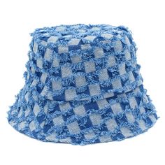 Product Details: Material: Cotton/Denim Gender: Unisex Top Type: Flat Item Type: Bucket Hats Style: Casual Pattern Type: Solid Head Circumference: 56-58cm / 22 - 22.8" Brim Length: 6cm / 2.4" Blue Denim Bucket Hat With Short Brim, Denim Blue Cotton Hat For Beach, Blue Bucket Hat For The Beach, Summer Beach Bucket Hat In Medium Wash, Blue Bucket Hat For Summer, Trendy Denim Blue Bucket Hat For Beach, Blue Denim Sun Hat With Curved Brim, Blue Denim Bucket Hat For Summer, Blue Denim Brimmed Hat