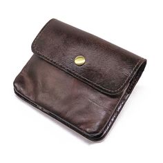 Retro Card Holder Coin Purse is best for daily use as keeping it lightweight, sleek & slim to easily fit in your back & front pocket.    Our full-grain leather wallets are handcrafted and built to last. Naturally water-resistant, our oil-tanned leather is incredibly easy to care for and only grows more beautiful with time. As it breaks in, the leather will ‘self-heal’ as natural oils rise to the surface, buffing out small marks to create that timeless, worn-in look.  Bag Type: Wallet   Material: Genuine LeatherOccasion: Daily, Bussiness, Travel, PartyClosure Type: Buckle, ZipperBag Size: 10.5*8.5*2cm Leather Card Holder With Coin Pocket For Everyday Use, Leather Wallet With Coin Pocket For Everyday Use, Everyday Leather Trifold Wallet With Flat Pocket, Leather Card Holder With Flat Pocket For Everyday Use, Vintage Brown Wallets With Card Slots For Daily Use, Leather Trifold Wallet With Waxed Finish, Vintage Brown Wallet With Card Slots For Daily Use, Classic Leather Coin Purse With Card Slots, Vintage Brown Wallets For Daily Use