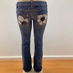 Y2k Flare Hand Painted Jeans Brand New With Tags. Exclusive Designs By “Kat”. These Paint Splash And Daisies Painted Flare Jeans And One Of A Kind Painted Designs. Size 5/6 These Jeans Have No Stretch Should Order One Size Up Waist 26 Inches Rise 8 Inches Inseam 31 Inches A27 #Handpaintedjeans #Flarejeans #Vintagejeans #Vintagepaintedjeans #Vintagejeans Hand Painted Jeans, Painted Designs, Painted Jeans, Paint Splash, Jeans Brands, Vintage Jeans, Flare Jeans, Exclusive Designs, Women Jeans