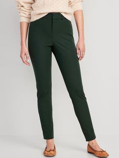 Online exclusive! The Pixie pants you love, now in a more fabulous fit & fabric ✨ Contoured waistband, with double hook-and-bar closure, built-in belt loops and interior stay button.  Zip fly.  Diagonal on-seam hip pockets; decorative welt faux-poc Maternity Nursing Clothes, Teacher Wardrobe, Pixie Pants, Nursing Clothes, Office Attire, Green Pants, Professional Outfits, Petite Size, High Waisted Pants