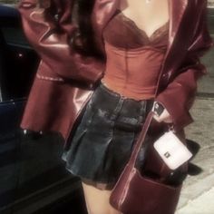 Diy Vetement, Chique Outfits, Dark Feminine Aesthetic, Feminine Aesthetic, 가을 패션, Red Aesthetic, Red Top