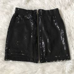 This Skirt Is Perfect For Any Special Occasion! The Inside Is Lined In Cotton, With A Houndstooth Pattern. It Is Is Very Stretchy And Should Be Very Comfortable. New With Tags, We Unfortunately Never Got To Use This. Smoke And Pet Free Home. Trendy Black Mini Skirt For Party Season, Black Sequin Skirt, Houndstooth Pattern, Black Sequins, Kids Bottoms, Rocket, Sequin Skirt, Sequin, Special Occasion