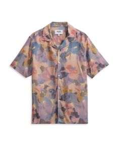 Wax London Didcot Relaxed Fit Short Sleeve Printed Button Front Camp Shirt Vintage Floral Shirt, Watercolour Pattern, Biological Diversity, Forest Management, Outfit Check, Contemporary Classic, Camp Shirt, Chino Trousers, Couples Goals