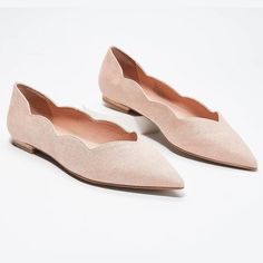 Katy Perry Women's The Hava Faux Vegan Suede Leather / Microsuede Scalloped Pointed Toe Ballet Flats / Shoes. Colorway Is Light Tan. Women's Size 8.5. Condition: New, But There Is A Small Mark On The Inner Side Of The Right Heel. See Picture 10 For Details. New To Poshmark? Sign Up Using Invite Code: Tentoday For $10 Off Your Purchase! Give Your More Refined Looks A Whole Lot Of Personality With These Scalloped Pointy Toe Flats With An Undeniably Fun Air. From Katy Perry. - Style: The Hava - Sli Beige Pointed Toe Flats For Fall, Fall Season Beige Pointed Toe Flats, Beige Low Heel Pointed Toe Flats, Party Suede Flats With Round Toe, Suede Round Toe Flats For Party, Spring Suede Flats With Low Heel, Beige Slip-on Flats For Party, Beige Closed Toe Suede Flats, Beige Suede Closed Toe Flats