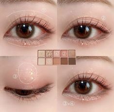 Girly Korean Make Up, Kbeauty Korean Makeup Eyes, Korean Eyeshadow Looks Step By Step, Romand Better Than Palette Rosebud Garden, K Pop Eye Makeup, Eyeshadow Makeup Korean, Douyin Makeup Eye, Eyeshadow Tutorial Korean, Makeup Ideas Soft