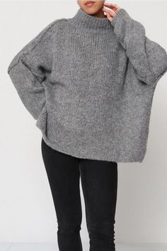 Experience ultimate comfort and style with this cozy sweater. Perfect for lounging at home or running errands, this sweater is made with the softest and warmest materials to keep you cozy all day long. Its oversized design is not only trendy but also incredibly versatile, making it a must-have addition to your wardrobe. Material 50% Acrylic, 20% Wool, 20% Wool, 12% Polyamide, 9% Mohair, 9% Viscose Oversized Comfy Knit Sweater, Comfy Oversized Knit Sweater, Oversized Soft Knit Comfy Sweater, Comfy Oversized Soft Knit Sweater, Oversized Comfy Chunky Knit Sweater, Trendy Knit Sweater For Loungewear, Oversized Comfortable Knit Sweater, Cozy Comfortable Fall Sweater, Versatile Sweater For Fall Loungewear