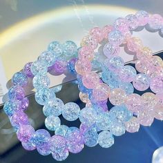 Material: Artificial Crystal Fashion Element: Round Style: Sweet Braslet Ideas Cute, Handmade Bracelets Tutorial, Cristal Bracelet, Bracelets Handmade Diy