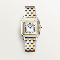 Cartier Panther, Blue Spinel, Cartier Panthere, Gold Watches Women, Cartier Tank, Cartier Watch, Yellow Gold Bracelet, Two Tone Watch, Diamond Watch