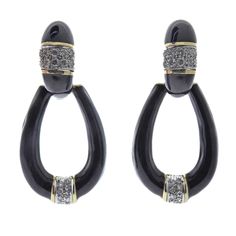 David Webb 18k gold and platinum doorknocker earrings set with approx. 1.00ctw in VS/H diamonds and black enamel. DESIGNER: David Webb MATERIAL: 18K Yellow Gold; Platinum GEMSTONES: Diamonds DIMENSIONS: Earrings measure 55mm long, top hoop is 25mm MARKED/TESTED: Webb, 18k, Plat. WEIGHT: 42.6 grams CONDITION: Previously owned excellent condition. Designer Black Clip-on Earrings, Designer Black Clip-on Jewelry, Elegant Enamel Drop Clip-on Earrings, Elegant Enamel Earrings For Evening, Elegant Enamel Clip-on Earrings For Evening, Elegant Black Enamel Earrings, Yellow Gold Drop Earrings, Vintage Earring, David Webb