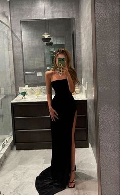 SSR215,Mermaid Black Prom Dress Strapless Long Prom Evening Gown · SheSheRose · Online Store Powered by Storenvy Simple Black Prom Dress, Prom Dresses Long Black, Black Prom Dress, Black Prom, Prom Outfits, Modieuze Outfits, Dress Inspiration, Looks Chic, Mermaid Prom Dresses