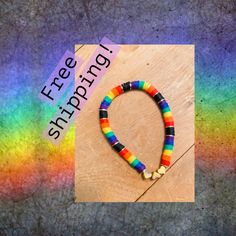 Make a statement with these cute custom Pride bracelets! 🌈 You choose the name or word and accents! Wear them one at a time or stack them for a gorgeous custom look! Buy one for yourself and one for your best friend or loved one! Hashtags and numbers available! Beautiful on their own and even more gorgeous paired with our metal round beaded bracelets! https://www.etsy.com/listing/987401020/beaded-bracelet-stackable-bracelets-gold Bracelets come in a sweet little drawstring pouch and are gift gi Round Beaded Bracelets, Pride Bracelets, Heishi Bracelet, Pride Bracelet, Bracelet Rainbow, Word Bracelet, Bracelets Gold, Rainbow Bracelet, Gold Bracelets