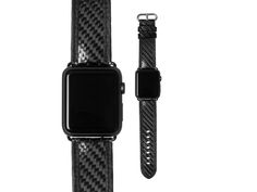 an apple watch strap with a black and white checkered pattern