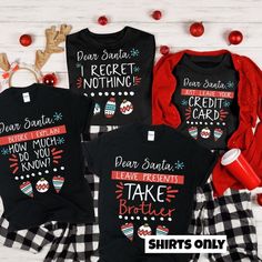 Family Christmas Pajamas Matching Family Christmas Pajamas - Etsy Matching Big Family Christmas Pajamas, Custom Dance Themed Christmas Pajamas, Elf Family Christmas Pajamas, Matching Family Pajamas Deck The Halls, Cheap Fitted Tops With Funny Text, Christmas Matching Pajamas Pajamagram, Black And White Family Christmas Pajamas, Cute Cheap Tops For Pajama Party, Family Matching Christmas Pajamas Casual