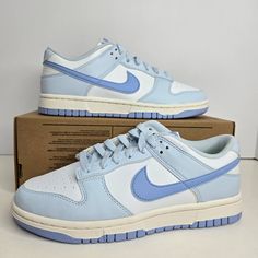 Nike Dunk Low Next Nature Size 7 Women Blue Tint/Cobalt Bliss-Summit White-Volt Sku: Dd1873-400 100% Authentic Brand New Without Box Any Questions? Make Sure To Ask Price Firm Light Blue Sneakers For Streetwear, Jordans Low, Nike Dunk Low Next Nature, Dunks Low, Blue Jordans, Cute Nikes, Blue Nike, Nike Dunk Low, Best Sneakers