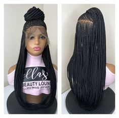 Please help me with the following information. A phone for shipping very important. And also if you have any instructions, do send as note to us. DESCRIPTION. Full lace wig Length: 26-28 inches  Colour: Black This unit is light weight Comes with an elastic band, adjustable straps and it fits most head This item is new and available for immediate shipping. Dread Wig, Ombre Braid, Big Braids, Wig Ideas, Braided Bangs, Box Braids Hairstyles For Black Women, Box Braid Wig, Braided Wigs, Goddess Locs