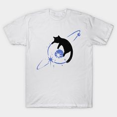 Celestial Cat in Space -- Choose from our vast selection of Crewneck and V-Neck T-Shirts to match with your favorite design to make the perfect graphic T-Shirt. Pick your favorite: Classic, Boxy, Tri-Blend, V-Neck, or Premium. Customize your color! For men and women. Cat In Space, Cat Space, Space Cat, Cat Shirts, In Space, Cat Tshirt, Art Works, Graphic T Shirt, V Neck T Shirt