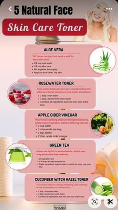 Skin Care Toner, Diy Toner, Skin Care Toner Products, Natural Face Skin Care, Natural Acne Remedies, Diy Skin Care Recipes, Basic Skin Care Routine, Perfect Skin Care Routine, Receding Gums