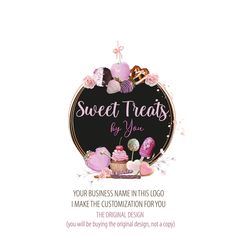 sweet treats by you sign with cupcakes and candies