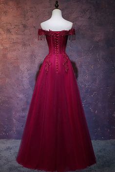 Prom Dress Burgundy, Burgundy Evening Dress, Hot Prom Dress, Tulle Evening Dress, Corset Dress Prom, Fantasy Gowns, Burgundy Lace, فستان سهرة, Custom Size Dresses