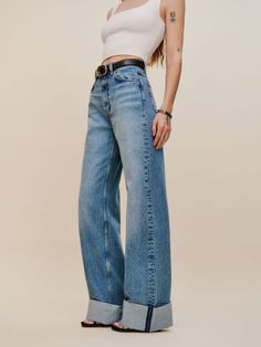 Sustainable looks good on you. Wide Leg Ankle Length Jeans, High Rise Wide Leg Cropped Jeans, Oversized Wide Jeans, Highrise Loose Jeans, Oversized High Waist Jeans, High Rise Ankle Length Jeans, Cuff Loose Jeans, Best Length For Cropped Jeans, Ugg Boots Wide Leg Jeans