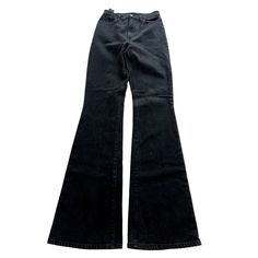 Brand New In Perfect Condition. E1-0324 Product Details Button Closure Belt Loops Pockets Black Denim Flared Leg, Bootcut Size: Womens 24 Condition: New Without Tags Classic Black Flare Jeans, Classic Black Flare Jeans For Office, Classic Black Flare Jeans For Work, Classic Black Flare Jeans For Spring, Fitted Flare Jeans With Button Closure, Black Jeans With Buttons For Fall, Fitted Flare Jeans With Button Closure For Fall, Chic Black Jeans With Buttons, Black Fitted Flare Jeans Casual