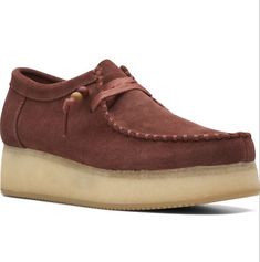 Trendy Fashion Women's Shoes Clarks WALLACRAFT LO Platform Moccasins 68747 BURGUNDY SUEDE, Fashion Women's shoes Clarks Originals Desert Boot, Clarks Women, Fashion Rules, Moccasins Women, Suede Fashion, Clarks Women's, Beautiful Autumn, Clarks Originals, Desert Boots