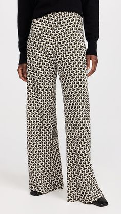 La Ligne Colby Pants | Shopbop Stretch Viscose Ankle-length Wide Leg Pants, Chic Bottoms With Elastic Waistband, Chic Stretch Wide Leg Pants With Pull-on Style, Fitted Viscose Bottoms With Elastic Waistband, Stretch Viscose Bottoms With Elastic Waistband, Versatile Stretch Viscose Pants, Stretch Viscose High-waisted Pants, Stretch Viscose Straight Pants, Stretch Viscose Trousers