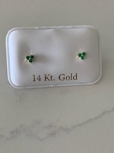 14K Gold Tiny Emeralds Stud Earrings, Dainty and Minimalist Earrings, Emeralds Gold Studs, Dainty Earrings, 14K Gold Earrings, Lotus Earrings High Jewelry Design, Emerald Stud Earrings, Emerald Diamond Earrings, Lehenga Red, Lotus Earrings, Emerald Earrings Studs, National Holiday, Mini Earrings, Gold Earrings Designs