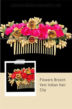 Designer and Trendy Flowers Brooch Veni Indian Hair piece | Hair bun, Juda, Bridal Parties, Engagement, Weddings, Birthdays.❥ Our graceful Stylish designs compliments with your ethnic, western and Indo-Western outfits.❥ Floral Veni is very light which give us a very good option for Seemantham, Wedding, pellikuthuru, Diwali, Navaratri, Pongal, Ganesh Chaturdi, Baby shower Decor, Pakistani Bridal Hair Style Floral Veni, Pakistani Bridal Hairstyles, Outfits Floral