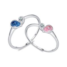 This elegant "Maia" ring is made of 925 sterling silver and features pink or blue cubic zirconia, perfect for any occasion. Create a delicate and refined look with this unique and sophisticated ring. Choose between the two colors available, for a touch of color and style to your outfit. Metal: 925 Sterling Silver Silver colour Product free of nickel, lead or cadmium Hypoallergenic Waterproof Handmade with love Weight: 0.87 Rings Jewelry Fashion, Cubic Zirconia Rings, Valentines Gifts For Her, Pink Ring, Fine Jewelry Gift, Rings Simple, Heart Design, Womens Jewelry Rings, 925 Sterling Silver Ring