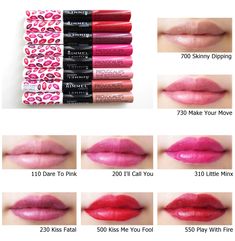 RIMMEL PROVOCALIPS Rimmel Provocalips, Rimmel Lipstick, Kiss Proof Lipstick, Lipgloss Swatches, Lip Colours, Green Lipstick, Lip Color Lipstick, Lipstick Tutorial, Rimmel London