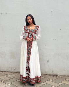 Modern Habesha Kemis handwoven Ethiopian Habesha Dress Zuria Traditional Ethiopian Dress ሀበሻ ቀሚስ ሀበሻ ልብስ Eid Long Sleeve Dresses With Woven Motifs, Festive Anarkali Dress With Woven Motifs, Traditional Ceremony Dresses With Woven Motifs, Long Sleeve Wedding Dress With Woven Motifs, Wedding Long Sleeve Dress With Woven Motifs, Traditional Embroidered Cutdana Wedding Dress, Traditional Embroidered Wedding Dress With Cutdana, Traditional Wedding Embroidered Dress With Cutdana, Festive White Dresses With Woven Motifs