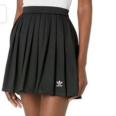 New With Tags - Black Pleated Adidas Tennis Skirt Size Small Casual Black Pleated Tennis Skirt, Adidas Fitted Skirt For Spring, Fitted Adidas Skirt For Spring, Trendy Black Spring Tennis Skirt, Trendy Black Cotton Pleated Skirt, Summer Adidas Fitted Skirt, Adidas Fitted Skirt For Summer, Adidas Fitted Casual Skirt, Fitted Adidas Summer Skirt