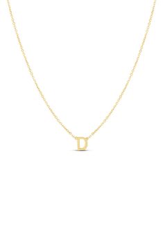 Personalize your style with this Italian made initial necklace. 14K gold initial necklace. Spring ring closure. Approx. 16-18" length. Made in Italy Initial D Necklace, D Necklace Initial, D Initial Necklace, Sveti Nikola, D Necklace, Xmas Gifts For Him, 14k Gold Initial Necklace, Bday Wishlist, Gold Initial Necklace