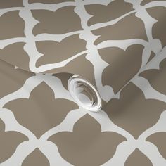 a wallpaper with an abstract design in brown and white