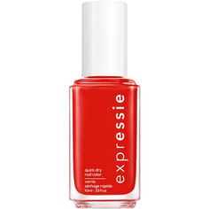 Essie Expressie Quick Dry Nail Polish, Vegan, Word On The Street, Send A Message - 0.33 Fl Oz: Satin Finish, Camphor-free : Target Expressie Nail Polish, Quick Dry Nail Polish, Dry Nails Quick, Red Polish, Dry Nail Polish, Angled Brush, Dry Nails, Fiery Red, Birthday Wishlist