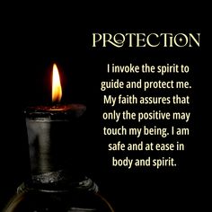 The midnight black Protection Votive Candle is scented with a fragrant blend of frankincense, rosemary, sandalwood and clove. The affirmation reads: "I invoke the spirit to guide and protect me. My faith assures that only the positive may touch my being. I am safe and at ease in body and spirit." Use this candle as protection from outside forces, or prior to a journey to ensure a safe trip. When you are ready to use your candle, before you light it, take a moment to simply hold it in your hands Psychic Protection Spell, Protection Magic Witchcraft, Protection Spells For A Loved One, Uncrossing Candle, Protection Candle Spell, Black Candle Spells, Protection Candles, Blessing Candles, Magic Protection