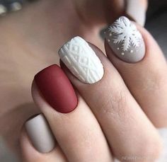 Nails Cute, Cute Christmas Nails, Sweater Nails, Nails Christmas, Xmas Nails, Nail Art Ideas