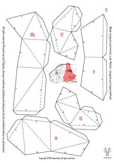 the instructions for how to make an origami bird with red feathers and wings