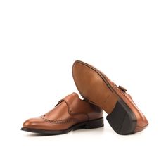 Alo Single Monk Shoes - Q by QS Timeless Slip-on Monk Strap Shoes With Leather Lining, Timeless Leather-lined Monk Strap Slip-on Shoes, Timeless Leather-lined Slip-on Monk Strap Shoes, Business Casual Monk Strap Shoes With Calf Leather, Brown Monk Strap Shoes For Business Casual, Formal Cognac Monk Strap Shoes With Leather Lining, Timeless Leather Monk Strap Shoes For Business Casual, Semi-formal Monk Strap Shoes With Removable Insole, Brown Goodyear Welted Monk Strap Shoes For Semi-formal Occasions