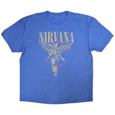 Nirvana In Utero Unisex T-Shirt Blue Band Merch T-shirt, Blue Band Merch T-shirt With Logo, Blue Band Merch T-shirt With Logo Print, Blue Band Merch Tops With Logo Print, Band Merch Blue T-shirt With Sublimation Print, Blue Band Merch Top With Sublimation Print, Nirvana T Shirt, Nirvana In Utero, In Utero