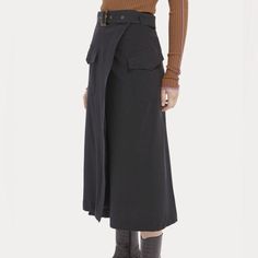 Wrap Yourself In Our Midi-Skirt And Create An Instantly Elegant Look. The Flap Pockets On The Front Add A Level Of Functionality To The Piece. Please Note Model Photo Features The Same Skirt With A Different Belt. - New, Never Worn With Extra Buttons Attached - 100% Polyester - Sash Belt - Functional Cargo Pockets - Etched Button And Metal Tag At Skirt Hem Utility Skirt, Metal Tag, Metal Tags, Sash Belts, Sash Belt, Cargo Skirt, Women Skirts Midi, Model Photos, Elegant Look